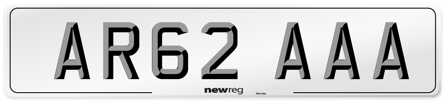 AR62 AAA Number Plate from New Reg